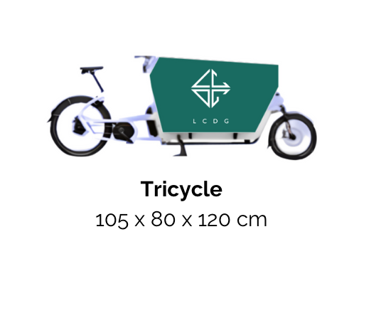 Vélo publicitaire triporteur